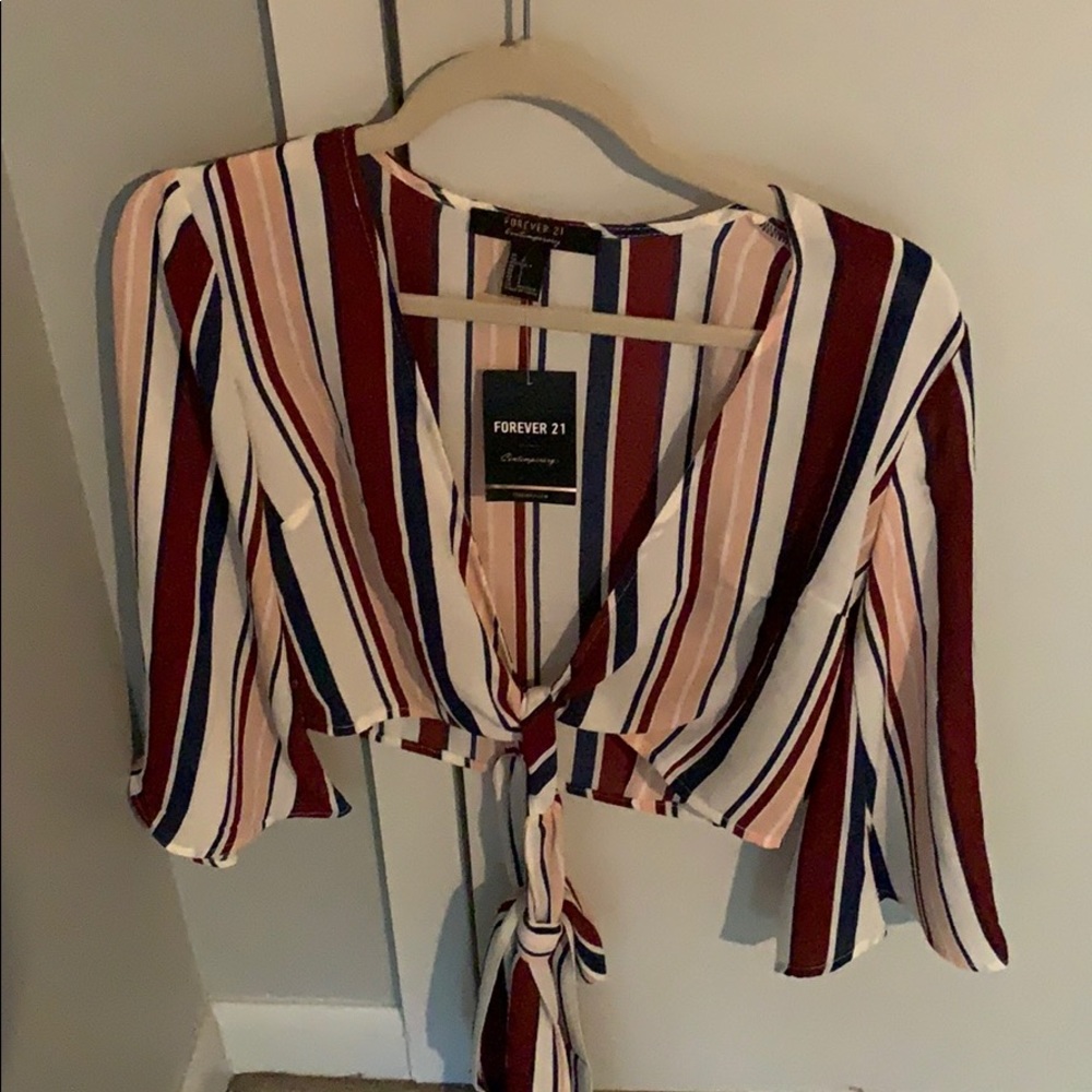 Forever 21 front tie shirt